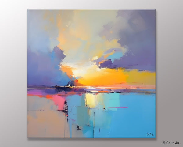 Original Modern Wall Art Painting, Abstract Landscape Paintings, Canvas Painting for Living Room, Oversized Contemporary Abstract Artwork-HomePaintingDecor