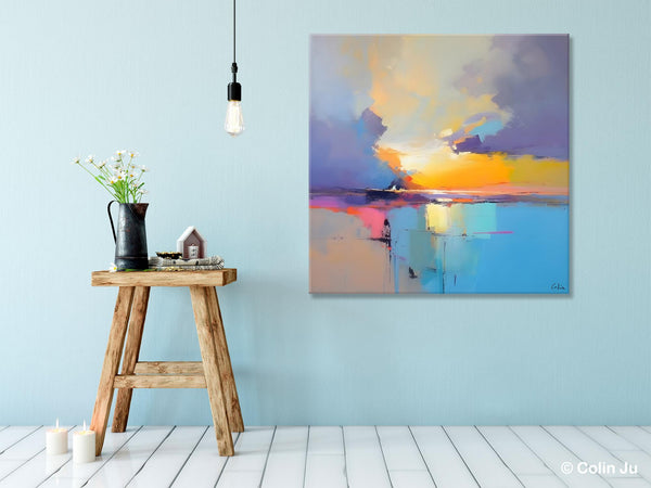 Original Modern Wall Art Painting, Abstract Landscape Paintings, Canvas Painting for Living Room, Oversized Contemporary Abstract Artwork-HomePaintingDecor