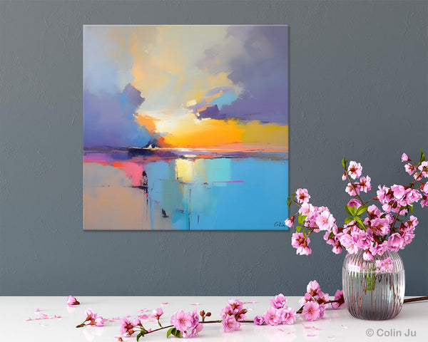 Original Modern Wall Art Painting, Abstract Landscape Paintings, Canvas Painting for Living Room, Oversized Contemporary Abstract Artwork-HomePaintingDecor