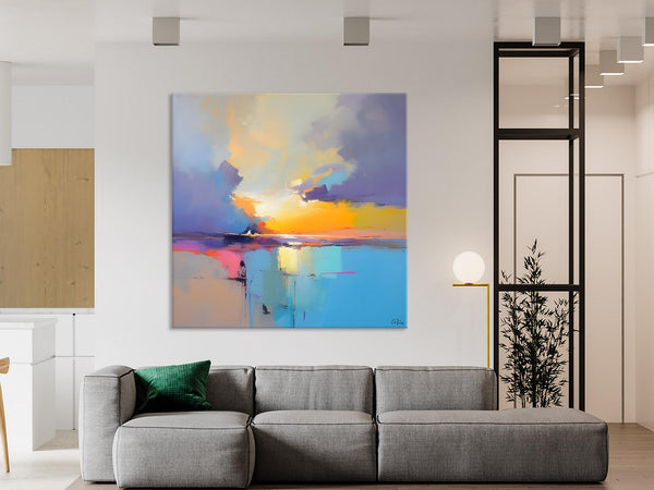 Original Modern Wall Art Painting, Abstract Landscape Paintings, Canvas Painting for Living Room, Oversized Contemporary Abstract Artwork-HomePaintingDecor