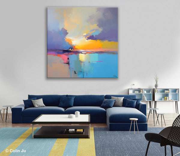 Original Modern Wall Art Painting, Abstract Landscape Paintings, Canvas Painting for Living Room, Oversized Contemporary Abstract Artwork-HomePaintingDecor
