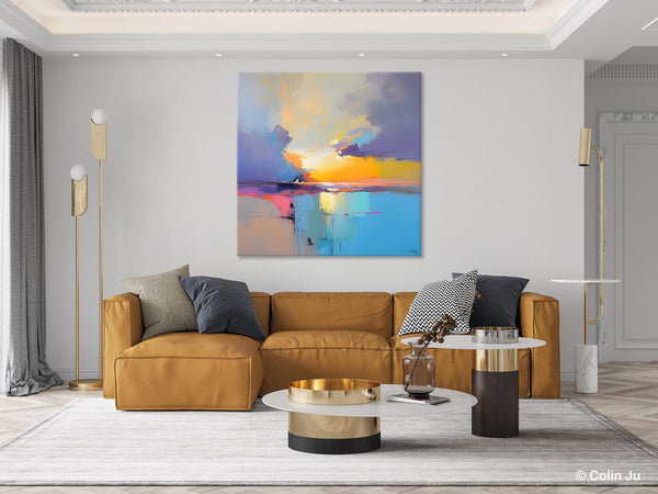 Original Modern Wall Art Painting, Abstract Landscape Paintings, Canvas Painting for Living Room, Oversized Contemporary Abstract Artwork-HomePaintingDecor