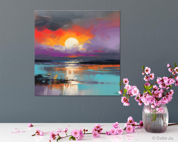Large Landscape Painting for Living Room, Original Abstract Landscape Wall Art, Landscape Canvas Art, Hand Painted Canvas Paintings-HomePaintingDecor