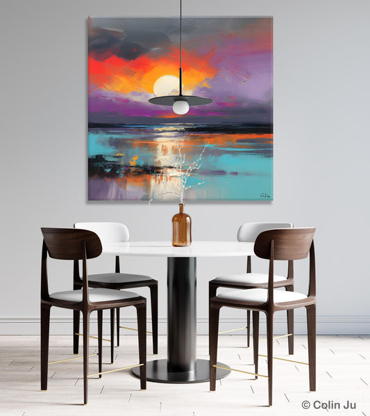 Large Landscape Painting for Living Room, Original Abstract Landscape Wall Art, Landscape Canvas Art, Hand Painted Canvas Paintings-HomePaintingDecor