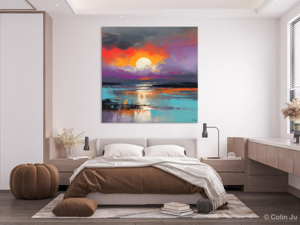 Large Landscape Painting for Living Room, Original Abstract Landscape Wall Art, Landscape Canvas Art, Hand Painted Canvas Paintings-HomePaintingDecor