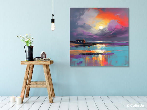 Original Abstract Landscape Wall Art, Landscape Canvas Art, Large Landscape Painting for Living Room, Hand Painted Canvas Paintings-HomePaintingDecor
