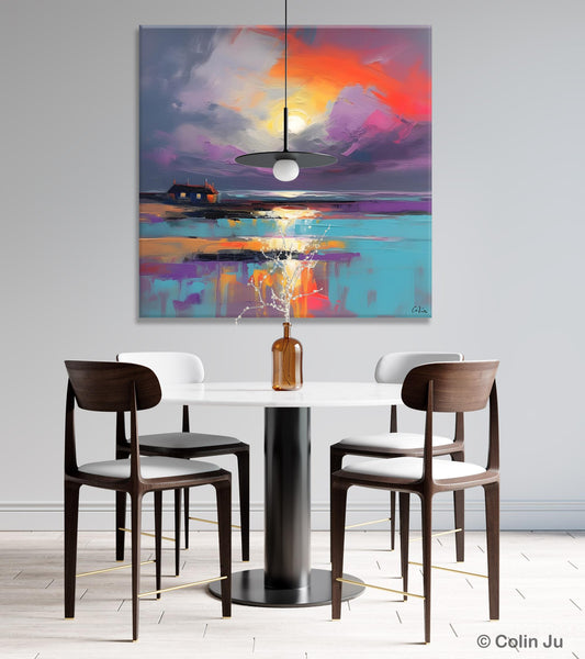 Original Abstract Landscape Wall Art, Landscape Canvas Art, Large Landscape Painting for Living Room, Hand Painted Canvas Paintings-HomePaintingDecor