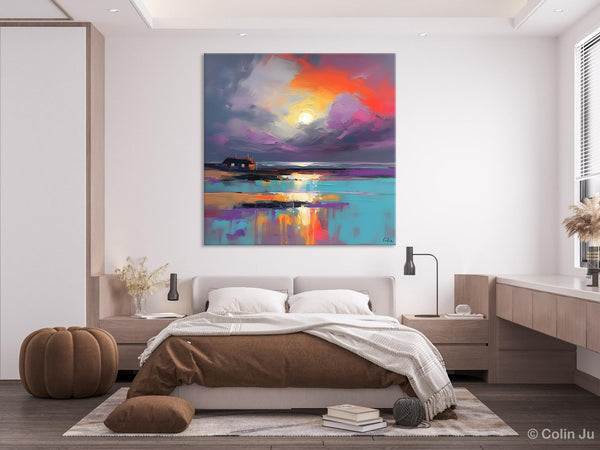 Original Abstract Landscape Wall Art, Landscape Canvas Art, Large Landscape Painting for Living Room, Hand Painted Canvas Paintings-HomePaintingDecor