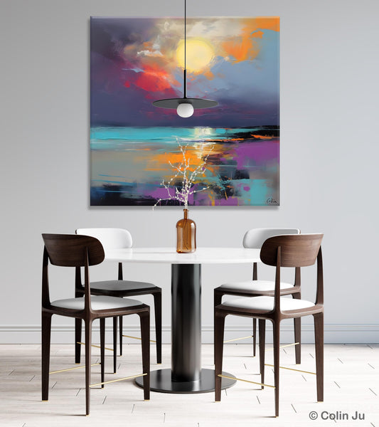 Abstract Landscape Paintings, Simple Wall Art Ideas, Original Landscape Abstract Painting, Large Landscape Canvas Paintings, Buy Art Online-HomePaintingDecor