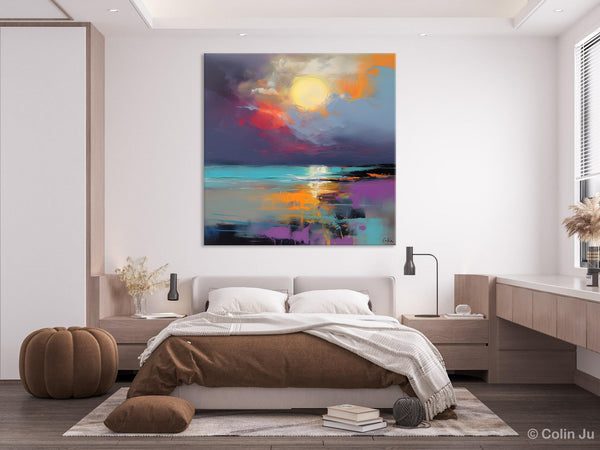 Abstract Landscape Paintings, Simple Wall Art Ideas, Original Landscape Abstract Painting, Large Landscape Canvas Paintings, Buy Art Online-HomePaintingDecor