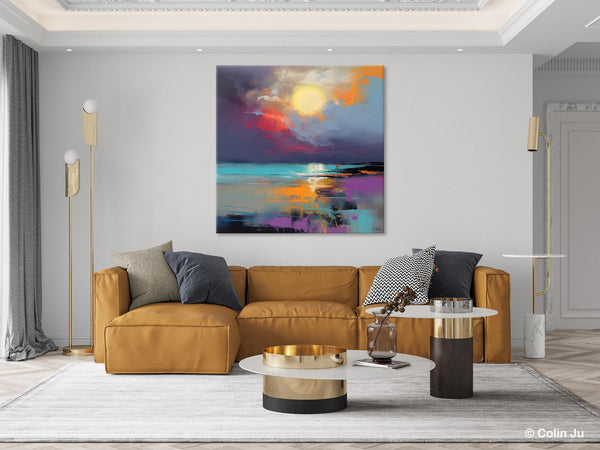 Abstract Landscape Paintings, Simple Wall Art Ideas, Original Landscape Abstract Painting, Large Landscape Canvas Paintings, Buy Art Online-HomePaintingDecor