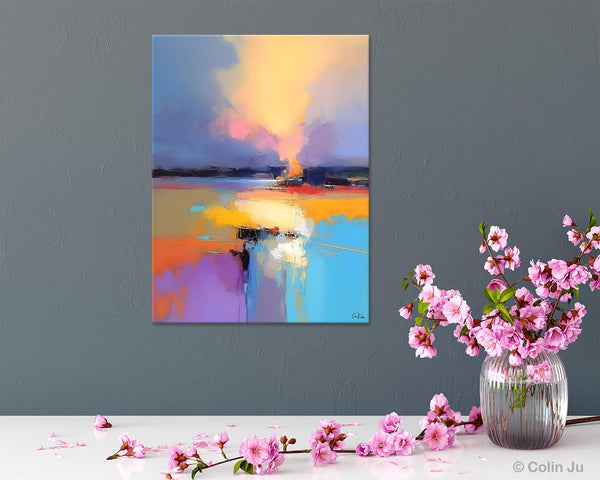 Canvas Painting for Bedroom, Landscape Canvas Painting, Abstract Landscape Painting, Original Landscape Art, Large Wall Art Paintings for Living Room-HomePaintingDecor