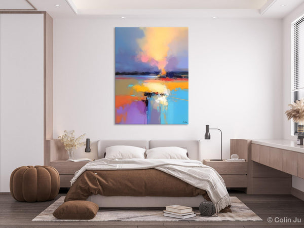 Canvas Painting for Bedroom, Landscape Canvas Painting, Abstract Landscape Painting, Original Landscape Art, Large Wall Art Paintings for Living Room-HomePaintingDecor