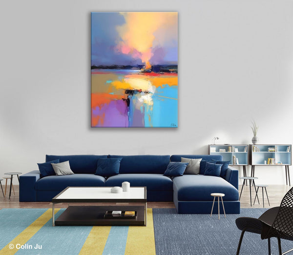 Canvas Painting for Bedroom, Landscape Canvas Painting, Abstract Landscape Painting, Original Landscape Art, Large Wall Art Paintings for Living Room-HomePaintingDecor