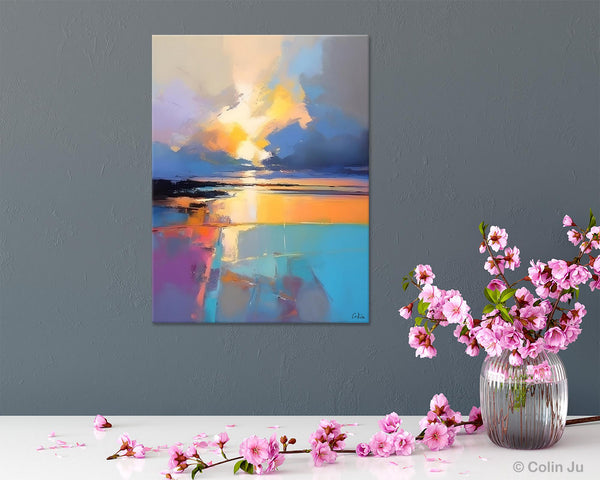 Landscape Canvas Painting, Abstract Landscape Painting, Original Landscape Art, Canvas Painting for Bedroom, Large Wall Art Paintings for Living Room-HomePaintingDecor