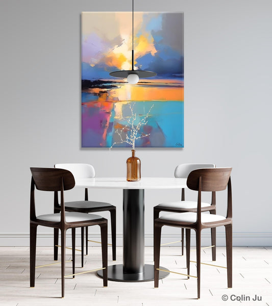 Landscape Canvas Painting, Abstract Landscape Painting, Original Landscape Art, Canvas Painting for Bedroom, Large Wall Art Paintings for Living Room-HomePaintingDecor