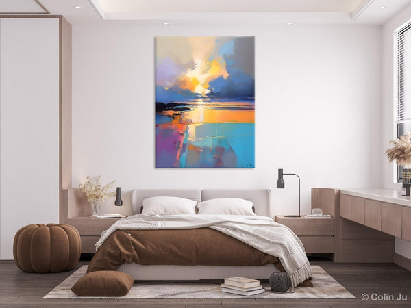 Landscape Canvas Painting, Abstract Landscape Painting, Original Landscape Art, Canvas Painting for Bedroom, Large Wall Art Paintings for Living Room-HomePaintingDecor