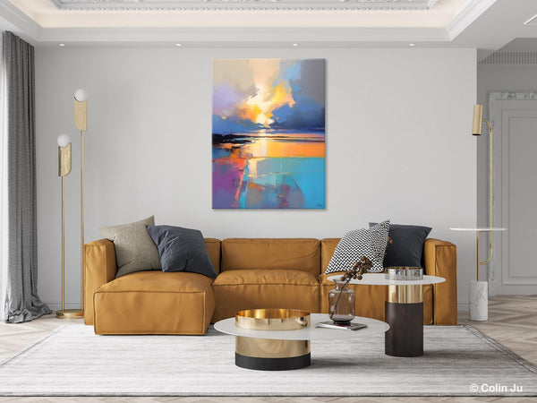 Landscape Canvas Painting, Abstract Landscape Painting, Original Landscape Art, Canvas Painting for Bedroom, Large Wall Art Paintings for Living Room-HomePaintingDecor