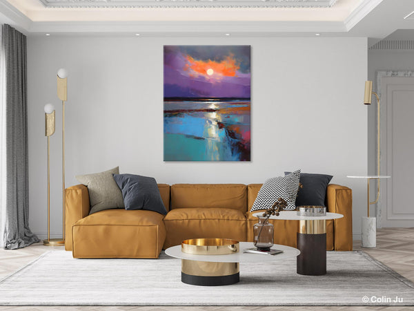 Extra Large Modern Wall Art, Landscape Canvas Paintings for Dining Room, Oil Painting on Canvas, Original Landscape Abstract Painting-HomePaintingDecor