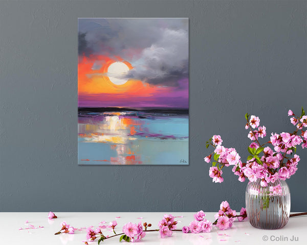 Contemporary Canvas Wall Art, Original Hand Painted Oil Paintings, Canvas Paintings Behind Sofa, Abstract Paintings for Bedroom, Buy Paintings Online-HomePaintingDecor