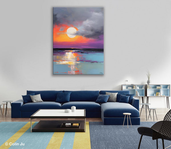 Contemporary Canvas Wall Art, Original Hand Painted Oil Paintings, Canvas Paintings Behind Sofa, Abstract Paintings for Bedroom, Buy Paintings Online-HomePaintingDecor