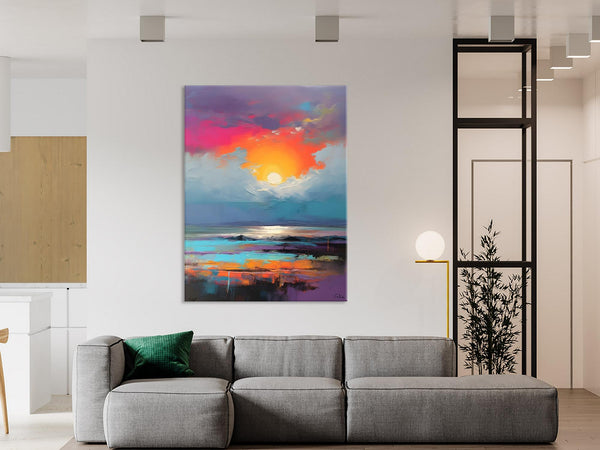 Original Hand Painted Oil Paintings, Canvas Paintings Behind Sofa, Contemporary Canvas Wall Art, Abstract Paintings for Bedroom, Buy Paintings Online-HomePaintingDecor