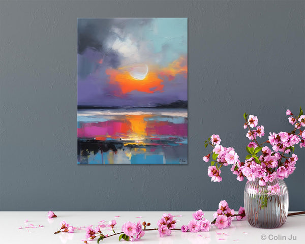 Contemporary Canvas Wall Art, Abstract Paintings for Bedroom, Original Hand Painted Oil Paintings, Canvas Paintings Behind Sofa, Buy Paintings Online-HomePaintingDecor
