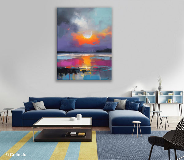 Contemporary Canvas Wall Art, Abstract Paintings for Bedroom, Original Hand Painted Oil Paintings, Canvas Paintings Behind Sofa, Buy Paintings Online-HomePaintingDecor