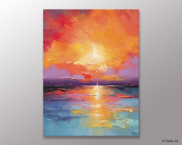 Modern Landscape Paintings, Oversized Contemporary Canvas Paintings, Extra Large Canvas Painting for Living Room, Original Canvas Wall Art-HomePaintingDecor