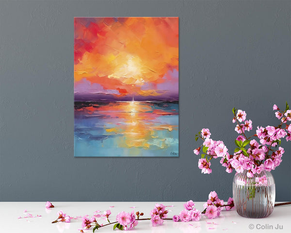 Modern Landscape Paintings, Oversized Contemporary Canvas Paintings, Extra Large Canvas Painting for Living Room, Original Canvas Wall Art-HomePaintingDecor