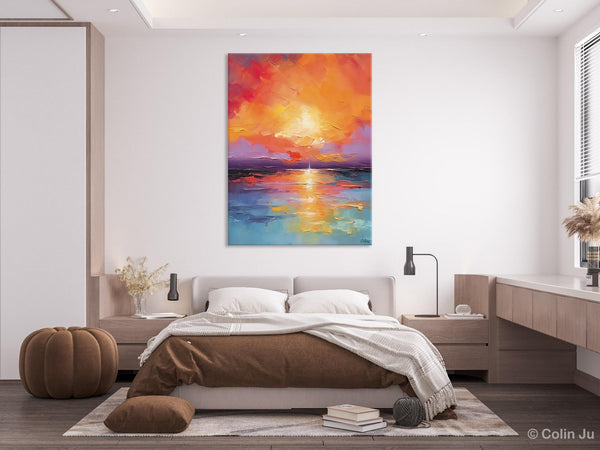 Modern Landscape Paintings, Oversized Contemporary Canvas Paintings, Extra Large Canvas Painting for Living Room, Original Canvas Wall Art-HomePaintingDecor