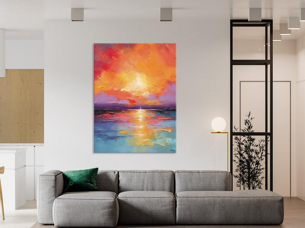 Modern Landscape Paintings, Oversized Contemporary Canvas Paintings, Extra Large Canvas Painting for Living Room, Original Canvas Wall Art-HomePaintingDecor
