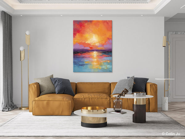 Modern Landscape Paintings, Oversized Contemporary Canvas Paintings, Extra Large Canvas Painting for Living Room, Original Canvas Wall Art-HomePaintingDecor
