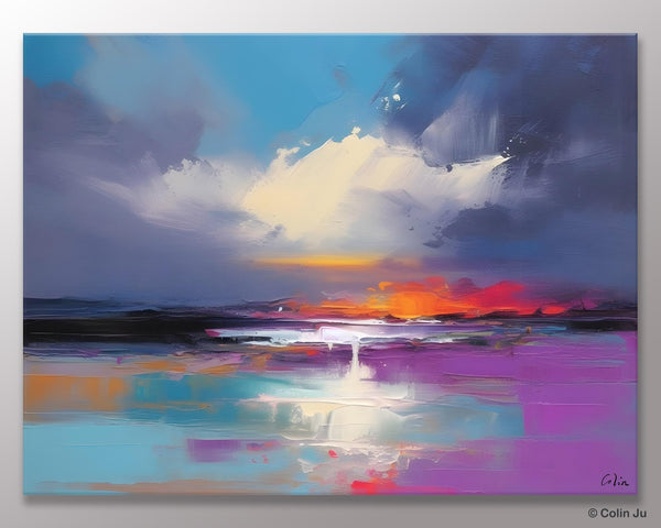 Living Room Abstract Paintings, Large Landscape Canvas Paintings, Buy Art Online, Original Landscape Abstract Painting, Simple Wall Art Ideas-HomePaintingDecor