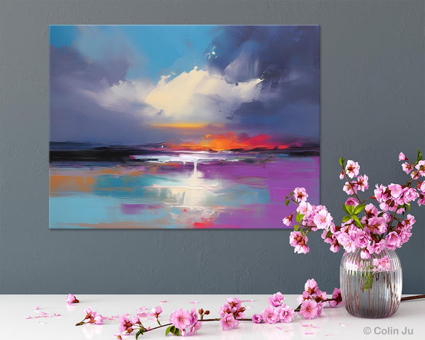 Living Room Abstract Paintings, Large Landscape Canvas Paintings, Buy Art Online, Original Landscape Abstract Painting, Simple Wall Art Ideas-HomePaintingDecor