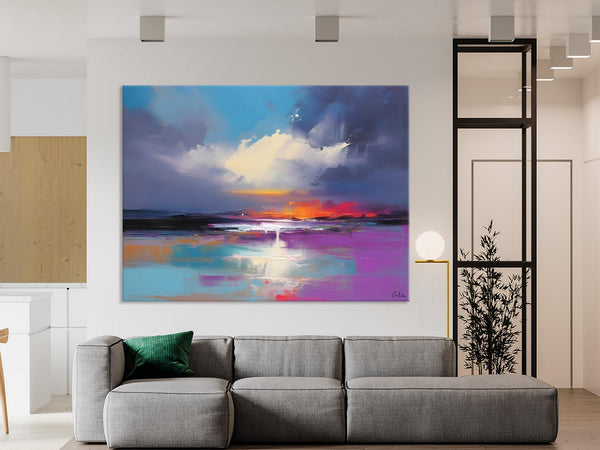 Living Room Abstract Paintings, Large Landscape Canvas Paintings, Buy Art Online, Original Landscape Abstract Painting, Simple Wall Art Ideas-HomePaintingDecor