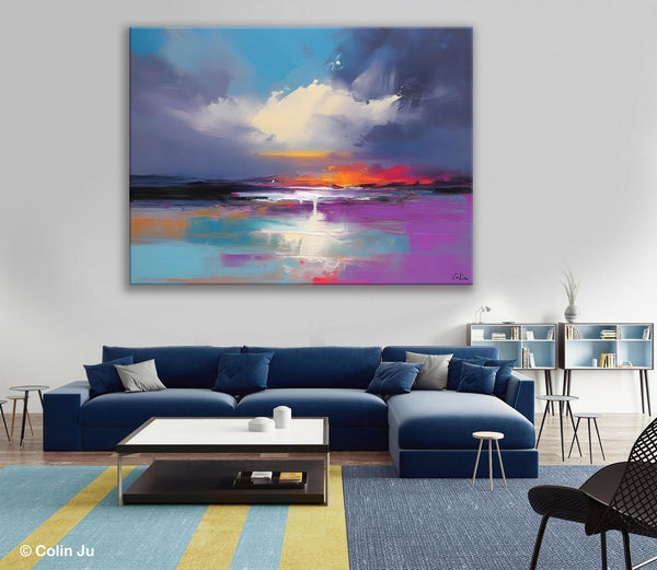 Living Room Abstract Paintings, Large Landscape Canvas Paintings, Buy Art Online, Original Landscape Abstract Painting, Simple Wall Art Ideas-HomePaintingDecor