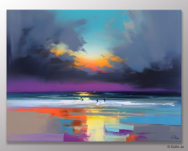 Large Landscape Canvas Paintings, Buy Art Online, Living Room Abstract Paintings, Original Landscape Abstract Painting, Simple Wall Art Ideas-HomePaintingDecor