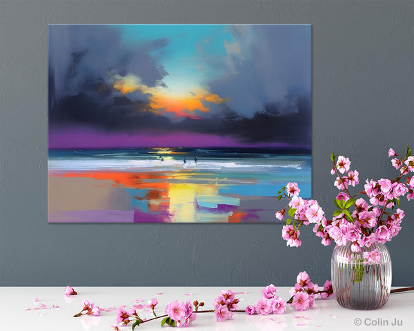 Large Landscape Canvas Paintings, Buy Art Online, Living Room Abstract Paintings, Original Landscape Abstract Painting, Simple Wall Art Ideas-HomePaintingDecor
