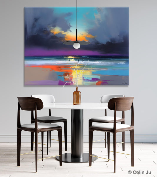 Large Landscape Canvas Paintings, Buy Art Online, Living Room Abstract Paintings, Original Landscape Abstract Painting, Simple Wall Art Ideas-HomePaintingDecor