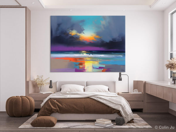 Large Landscape Canvas Paintings, Buy Art Online, Living Room Abstract Paintings, Original Landscape Abstract Painting, Simple Wall Art Ideas-HomePaintingDecor