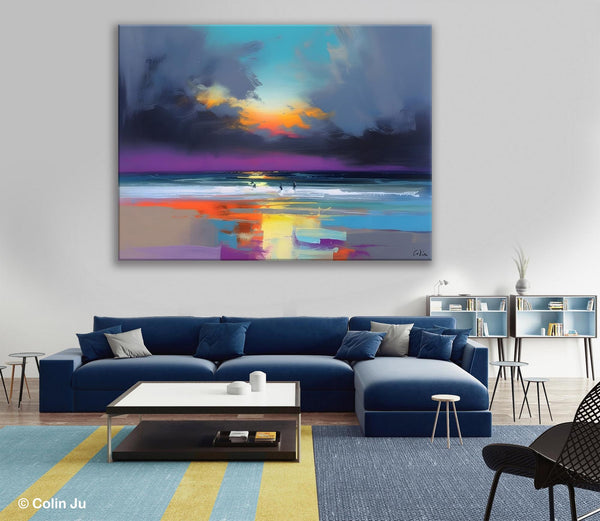 Large Landscape Canvas Paintings, Buy Art Online, Living Room Abstract Paintings, Original Landscape Abstract Painting, Simple Wall Art Ideas-HomePaintingDecor