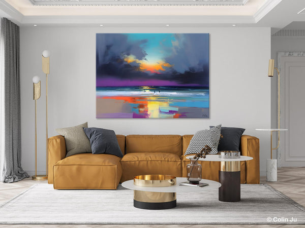 Large Landscape Canvas Paintings, Buy Art Online, Living Room Abstract Paintings, Original Landscape Abstract Painting, Simple Wall Art Ideas-HomePaintingDecor