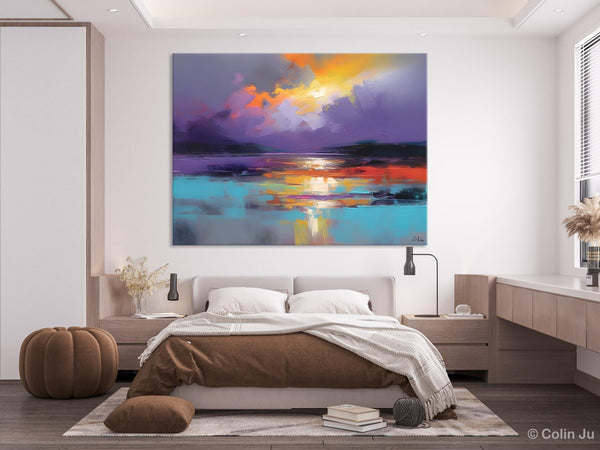 Modern Landscape Paintings, Landscape Paintings for Living Room, Original Abstract Canvas Painting, Contemporary Acrylic Paintings-HomePaintingDecor