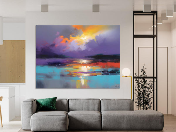 Modern Landscape Paintings, Landscape Paintings for Living Room, Original Abstract Canvas Painting, Contemporary Acrylic Paintings-HomePaintingDecor