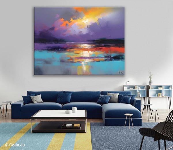 Modern Landscape Paintings, Landscape Paintings for Living Room, Original Abstract Canvas Painting, Contemporary Acrylic Paintings-HomePaintingDecor