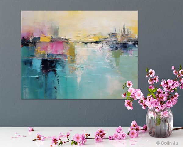 Acrylic Paintings Behind Sofa, Abstract Paintings for Bedroom, Contemporary Canvas Wall Art, Original Hand Painted Canvas Art, Buy Paintings Online-HomePaintingDecor