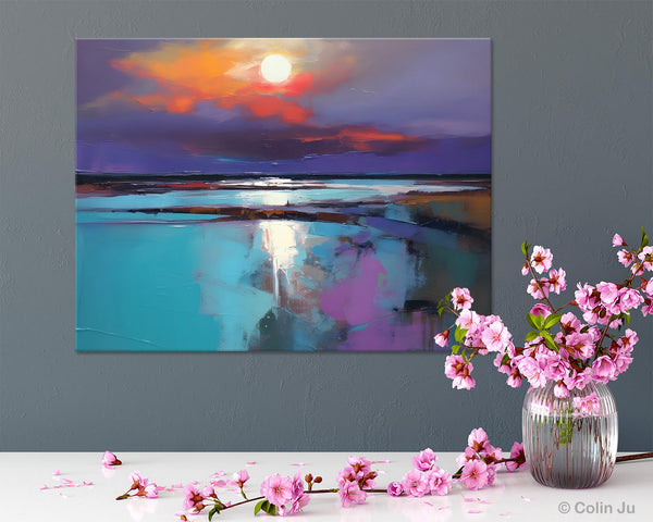 Original Landscape Abstract Painting, Simple Wall Art Ideas, Living Room Abstract Paintings, Large Landscape Canvas Paintings, Buy Art Online-HomePaintingDecor