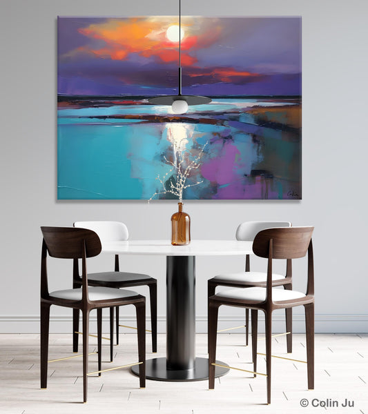 Original Landscape Abstract Painting, Simple Wall Art Ideas, Living Room Abstract Paintings, Large Landscape Canvas Paintings, Buy Art Online-HomePaintingDecor