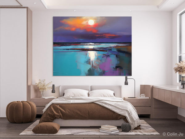 Original Landscape Abstract Painting, Simple Wall Art Ideas, Living Room Abstract Paintings, Large Landscape Canvas Paintings, Buy Art Online-HomePaintingDecor